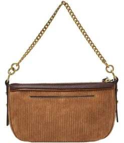 Fossil Jolie Corded Leather Baguette Shoulder Bag