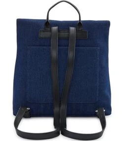 DKNY DNKY Tilly Denim Vegan Leather Spellout Logo Backpack -Kurt Geiger Shop 00000000 zi 04475cf9 0b09 484a 929b 23a830de4aed 01 ai