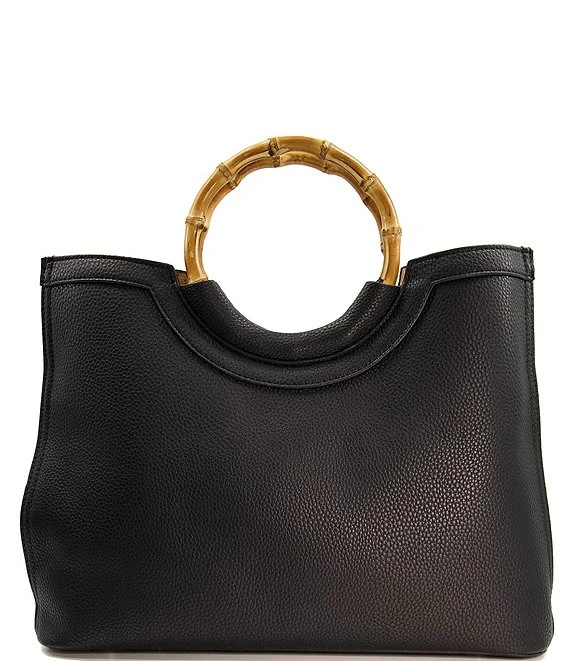 Dune London Distinguish Large Bamboo Handle Satchel Bag 1 Dune London Distinguish Large Bamboo Handle Satchel Bag