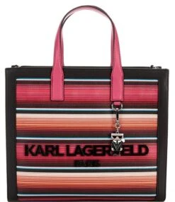 KARL LAGERFELD PARIS Nouveau Striped Large Tote Bag -Kurt Geiger Shop 00000000 zi 09e126f2 0e82 4c61 8445 eb751c871f7c