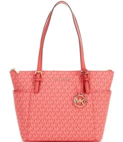 Michael Kors Jet Set Item Signature Logo East West Top Zip Semi Lux Small Tote Bag -Kurt Geiger Shop 00000000 zi 0b475e1b 9337 4065 9ef0 37a3b04f1b94