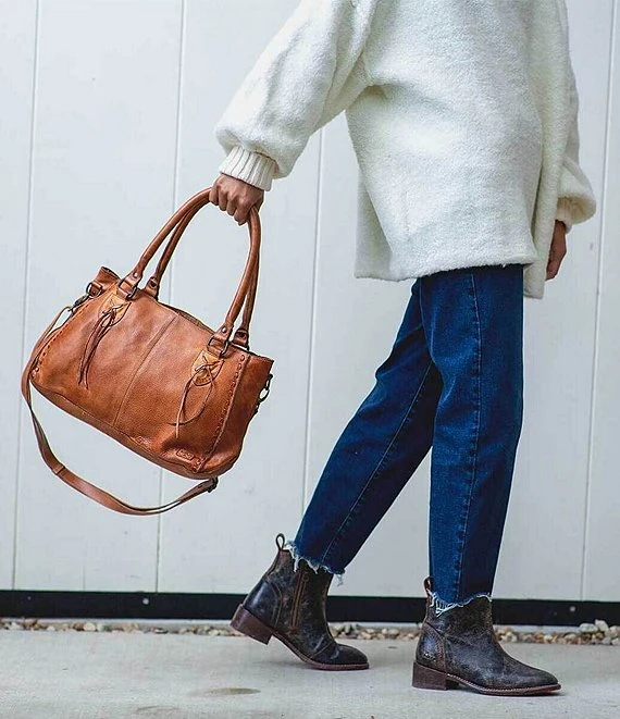 Bed Stu Rockababy Tan Leather Satchel Bag 3 Bed Stu Rockababy Tan Leather Satchel Bag - Afbeelding 3