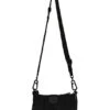 Steve Madden Astro Black Puffy Quilted Nylon Chain Detailing Mini Shoulder Bag