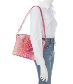 BRAHMIN Ombre Melbourne Collection Leather Duxbury Cupid Satchel Bag