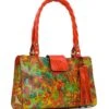 Patricia Nash Rienzo Sunny Days Floral Leather Satchel Bag