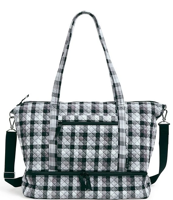 Vera Bradley Plaid Deluxe Travel Tote Bag 2 Vera Bradley Plaid Deluxe Travel Tote Bag - Afbeelding 2