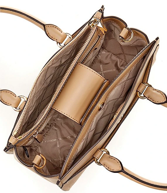 Michael Kors Everly Medium Saffiano Leather Satchel Bag 1 Michael Kors Everly Medium Saffiano Leather Satchel Bag