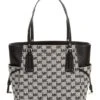 Michael Kors Voyager East West Signature Logo Black Tote Bag