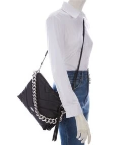 REBECCA MINKOFF Edie Chevron Quilted Leather Maxi Chain Crossbody Bag