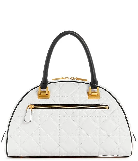 Guess Mildred Bowler Quilted Contrast Trimmed Satchel Handbag 2 Guess Mildred Bowler Quilted Contrast Trimmed Satchel Handbag - Afbeelding 2