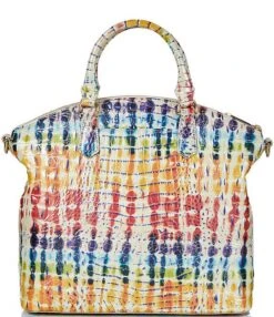 BRAHMIN Melbourne Collection Large Duxbury Rainbow Print Satchel Bag
