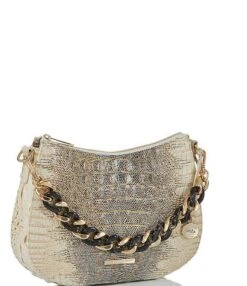 BRAHMIN Ombre Melbourne Collection Shayna Ivory Iguana Chain Crossbody Bag -Kurt Geiger Shop 00000000 zi 30f67dad d607 4294 8451 eb560fdad8f6 03 ai
