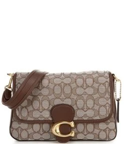 COACH Signature Logo Jacquard Soft Tabby Shoulder Bag