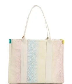 Kurt Geiger London Medium Pink Metallic Logo Rainbow Geometric Pattern Southbank Tote Bag -Kurt Geiger Shop 00000000 zi 372a3688 5c97 4b61 8265 eb77729b019e 01 ai