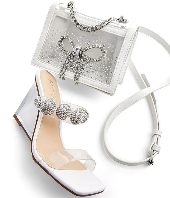 Betsey Johnson Clear Convertible Rhinestone Bow Shoulder Bag 2 Betsey Johnson Clear Convertible Rhinestone Bow Shoulder Bag - Afbeelding 2