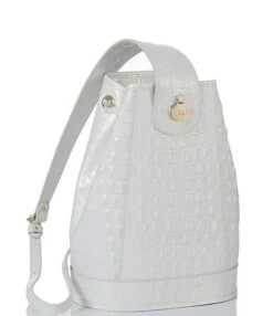 BRAHMIN Melbourne Collection Allie Shell White Leather Sling Backpack -Kurt Geiger Shop 00000000 zi 38eb878f 1523 4a17 9fa3 fdc211cc7008 03 ai