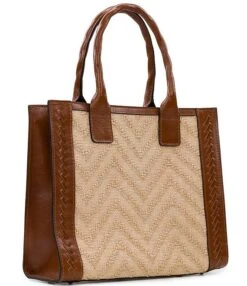 Patricia Nash Chevron Straw Zigzag Curry Convertible Tote Bag -Kurt Geiger Shop 00000000 zi 393a1221 3901 4223 b991 05c051a0766b 02 ai