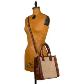 Patricia Nash Chevron Straw Zigzag Curry Convertible Tote Bag -Kurt Geiger Shop 00000000 zi 393a1221 3901 4223 b991 05c051a0766b 04 ai