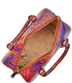 BRAHMIN Melbourne Collection Stacy Rainbow Fish Satchel Bag