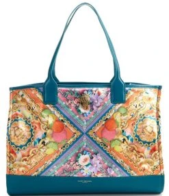 Kurt Geiger London Quilted Scarf Print Tote Bag