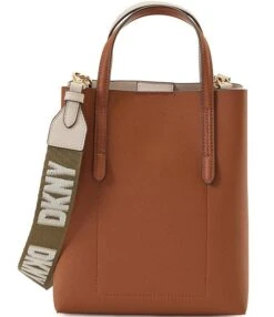 DKNY Ines Vegan Leather Logo Strap Tote Bag -Kurt Geiger Shop 00000000 zi 3f005b37 2760 4bbb a681 a933b7d2e461 01 ai