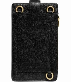 COACH Pebbled Leather Gold Chain Phone Case Crossbody Bag