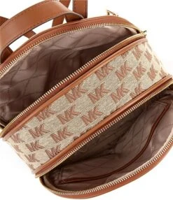 Michael Kors Brooklyn Beige Gold Zip Medium Backpack -Kurt Geiger Shop 00000000 zi 401f59ba 8651 4ff9 9a2d 0d9520d62c18 02 ai