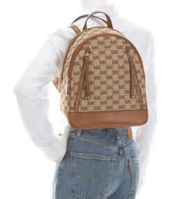 Michael Kors Brooklyn Beige Gold Zip Medium Backpack -Kurt Geiger Shop 00000000 zi 401f59ba 8651 4ff9 9a2d 0d9520d62c18 03 ai