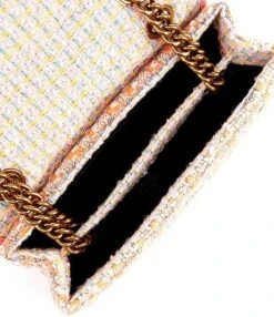 Kurt Geiger London Large Tweed Kensington Shoulder Bag