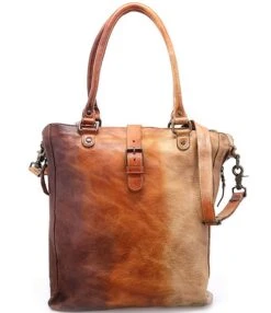 Bed Stu Mildred North South Leather Zip Tye Dye Tote Bag