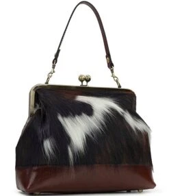 Patricia Nash Elsworth Calf Hair Leather Satchel Bag