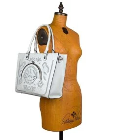 Patricia Nash Zancona Leather Embroidered Floral Tote Bag