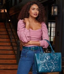 Patricia Nash Cut Out Tooling Collection Zancona Floral Tote Bag -Kurt Geiger Shop 00000000 zi 496a8d13 90df 4afa 96ca b072d91b0c2d 05 ai