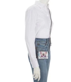 Kurt Geiger London Micro Denim Butterfly Crossbody Bag