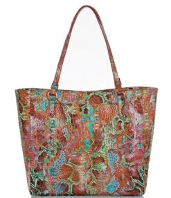 BRAHMIN Melbourne Collection April Mineral Blue Tote Bag -Kurt Geiger Shop 00000000 zi 4ab548b0 21c9 441c 8b92 96ace93cbe5c 01 ai