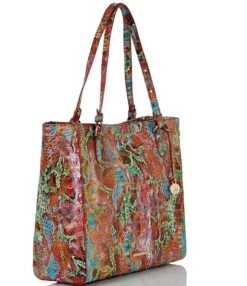 BRAHMIN Melbourne Collection April Mineral Blue Tote Bag -Kurt Geiger Shop 00000000 zi 4ab548b0 21c9 441c 8b92 96ace93cbe5c 03 ai