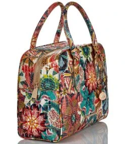 BRAHMIN Melbourne Collection Marissa Desert Blooom Satchel Bag