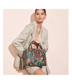 BRAHMIN Melbourne Collection Marissa Desert Blooom Satchel Bag -Kurt Geiger Shop 00000000 zi 4abfe936 20a2 4ab5 89b6 184ea4d8d2e7 05 ai