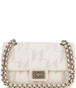 KARL LAGERFELD PARIS Agyness Perforated Signature Logo Leather Shoulder Bag -Kurt Geiger Shop 00000000 zi 4d5e26df 2b71 4376 9cbc f078efc364ec