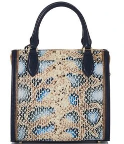 BRAHMIN Delahaye Collection Small Deep Azure Caroline Satchel Bag