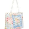 Betsey Johnson Floral Scarf Print Studded Tote Bag