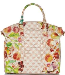 BRAHMIN Ombre Melbourne Collection Large Duxbury Affinity Fruit Salad Satchel Bag