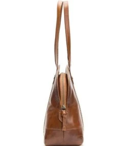 Frye Melissa Zip Domed Leather Satchel Bag