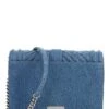 REBECCA MINKOFF Denim Chevron Quilted Small Love Crossbody Bag