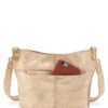 Hobo Pier Gold Leaf Leather Small Crossbody