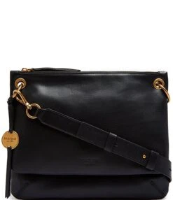 Margot Kiera Double Zip Leather Crossbody Bag