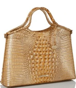 BRAHMIN Dune Melbourne Collection Elaine Satchel Bag