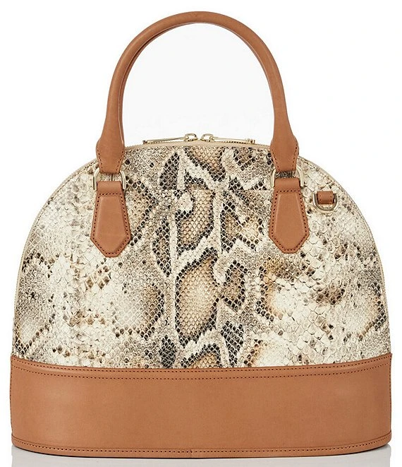 BRAHMIN Peoria Collection Georgina Cognac Satchel Bag 3 BRAHMIN Peoria Collection Georgina Cognac Satchel Bag - Afbeelding 3