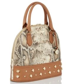 BRAHMIN Peoria Collection Georgina Cognac Satchel Bag