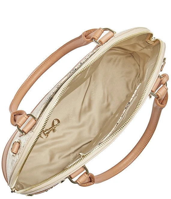 BRAHMIN Peoria Collection Georgina Cognac Satchel Bag 2 BRAHMIN Peoria Collection Georgina Cognac Satchel Bag - Afbeelding 2